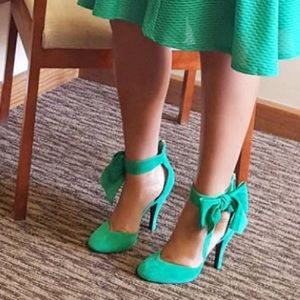 Green 4 inch heels